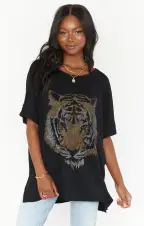 Talia Tee ~ Tiger Head Graphic(S)