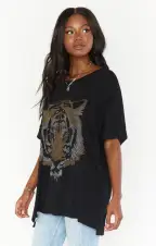Talia Tee ~ Tiger Head Graphic(S)
