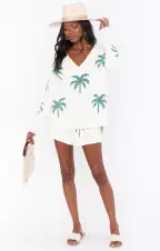 Boardwalk Shorts ~ Palm Tree Knit(XS)