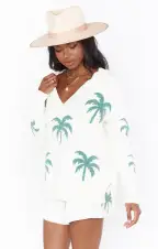 Boardwalk Shorts ~ Palm Tree Knit(XS)