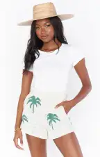 Boardwalk Shorts ~ Palm Tree Knit(XS)