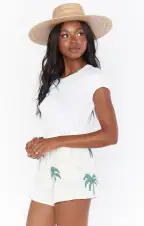 Boardwalk Shorts ~ Palm Tree Knit(XS)