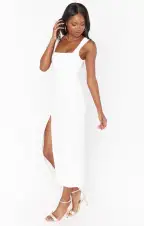 Eden Midi Dress ~ White Stretch(XXS)