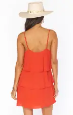 Suarez Ruffle Dress ~ Tequila Sunrise(XS)