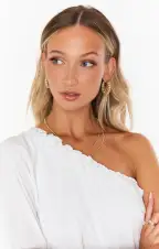 LUV AJ Daisy Chain Hoops ~ Gold(OS)