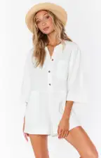 Horton Romper ~ White Linen(XS)
