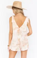 Tilda Tie Romper ~ Twisted Tie Dye Tan(XS)