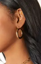 LUV AJ x SIVAN AYLA Havana Hoop Earrings ~ Gold(OS)