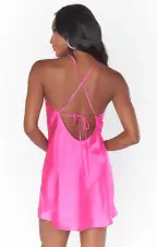Jazzy Dress ~ Hot Pink Luxe Satin(XS)