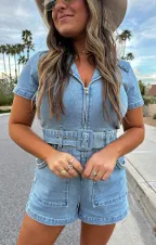 Outlaw Romper ~ Light Tide(XS)