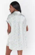 Best Day Button Up ~ Charming Rose Luxe Satin(XXS)
