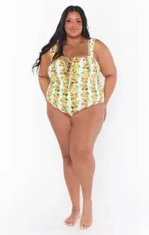 Lucia One Piece ~ Citrus in Georgia Rib(XS)