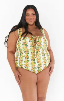 Lucia One Piece ~ Citrus in Georgia Rib(XS)