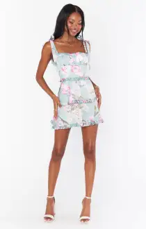 Lady Corset Mini Dress ~ Primavera Floral(XS)