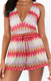 San Remo Shorts ~ Riviera Zigzag Crochet(XS)