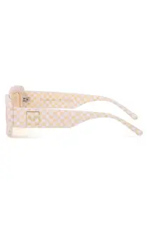 INDY Sunglasses Dolly Sunglasses ~ Beige Checkered(OS)