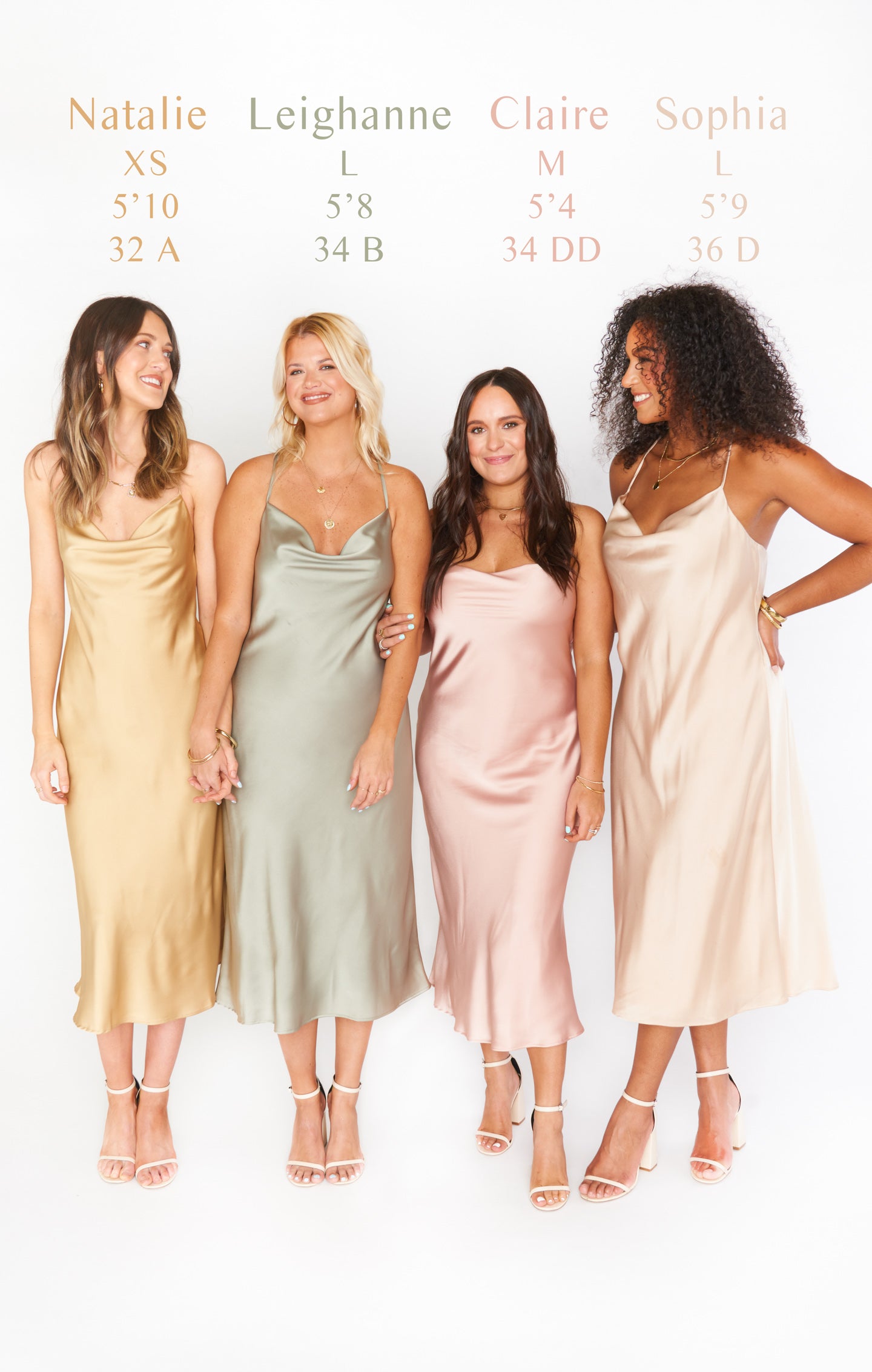 Verona Cowl Dress ~ Champagne Luxe Satin(XXS)