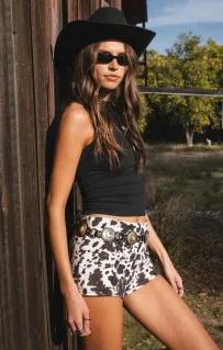 El Paso Shorts ~ Cow Denim