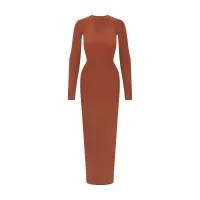FITS EVERYBODY CREW NECK LONG SLEEVE DRESS