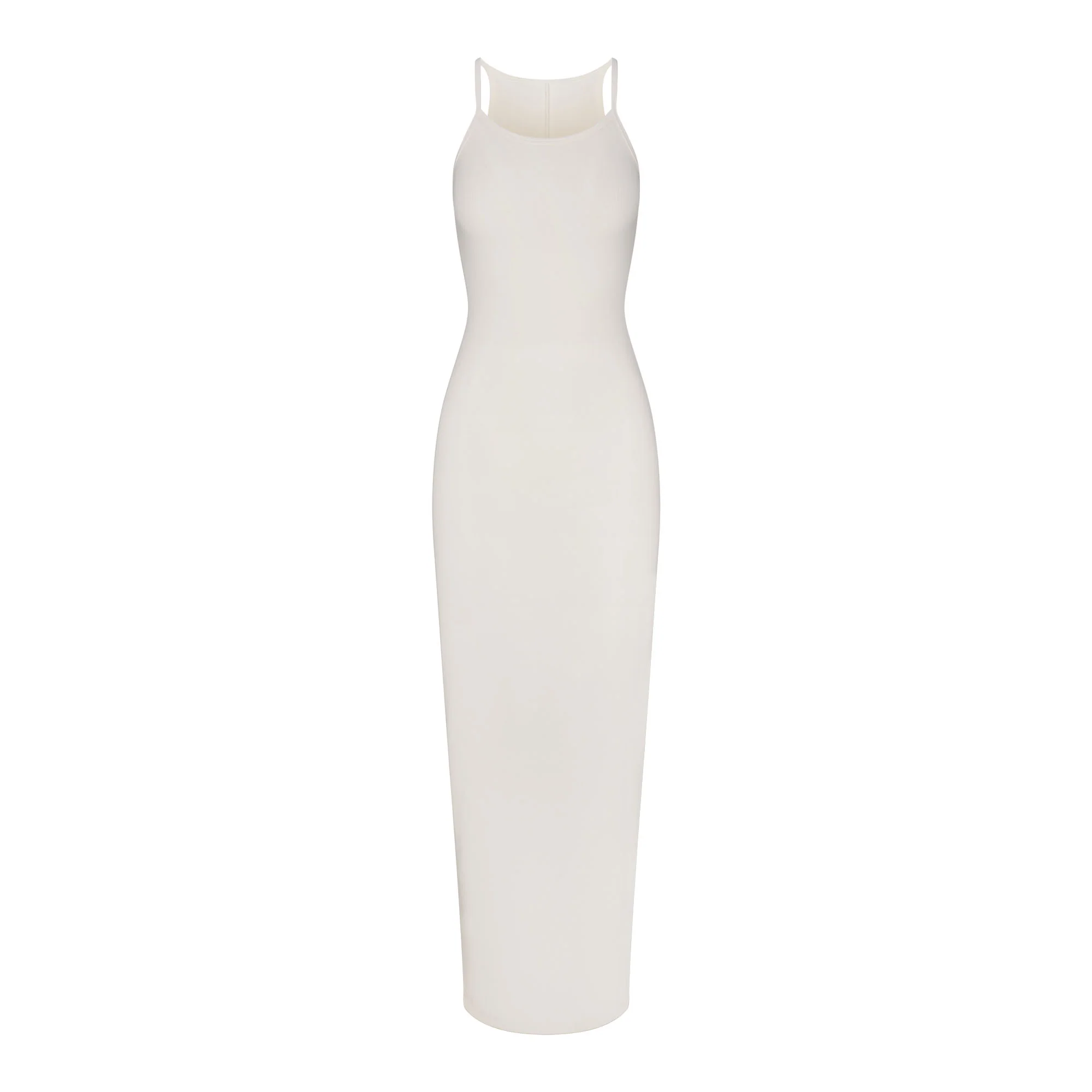 COTTON RIB LONG CAMI DRESS
