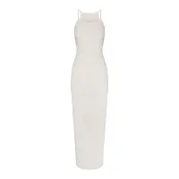 COTTON RIB LONG CAMI DRESS