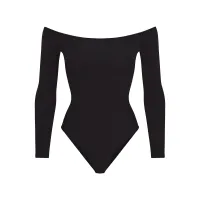 COTTON JERSEY OFF THE SHOULDER BODYSUIT