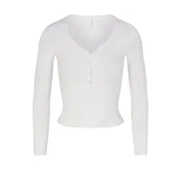 NEW VINTAGE LONG SLEEVE CROPPED HENLEY