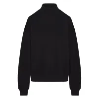 COTTON FLEECE OVERSIZED MOCK NECK PULLOVER