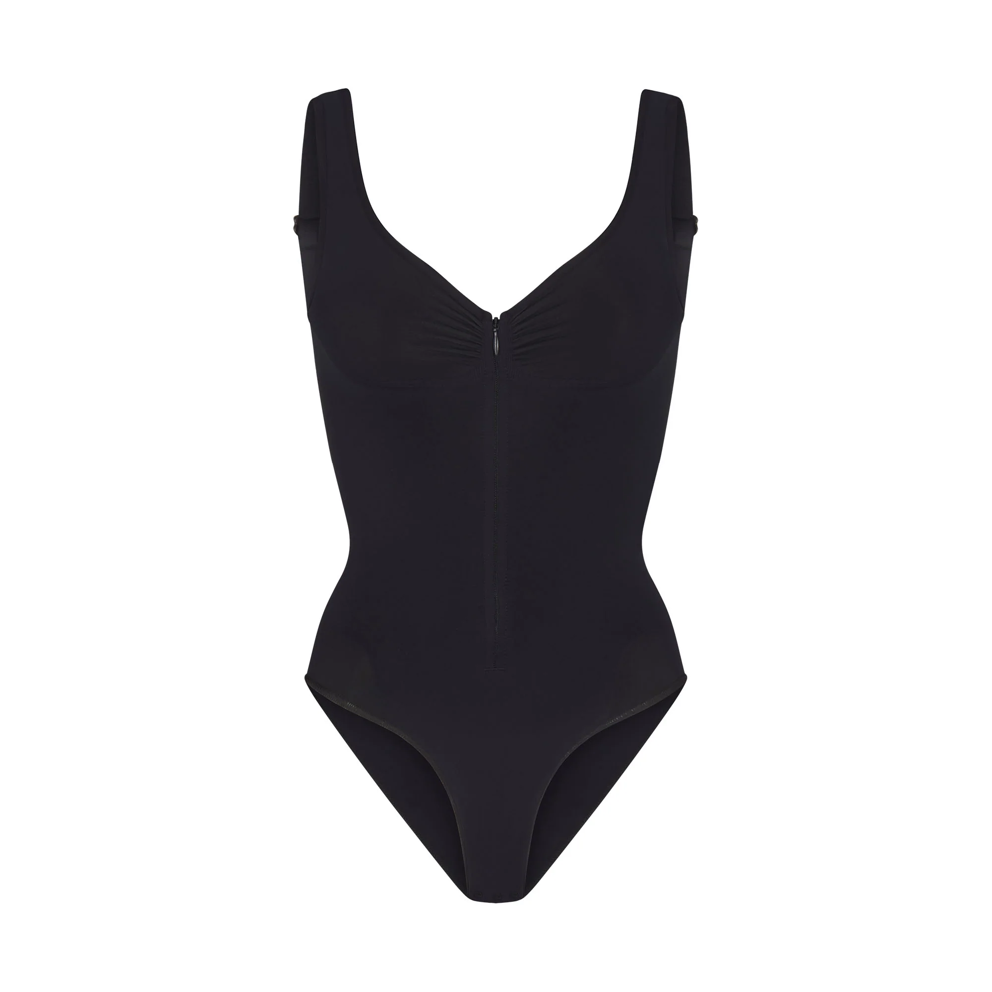 SEAMLESS SCULPT ZIP FRONT BRIEF BODYSUIT