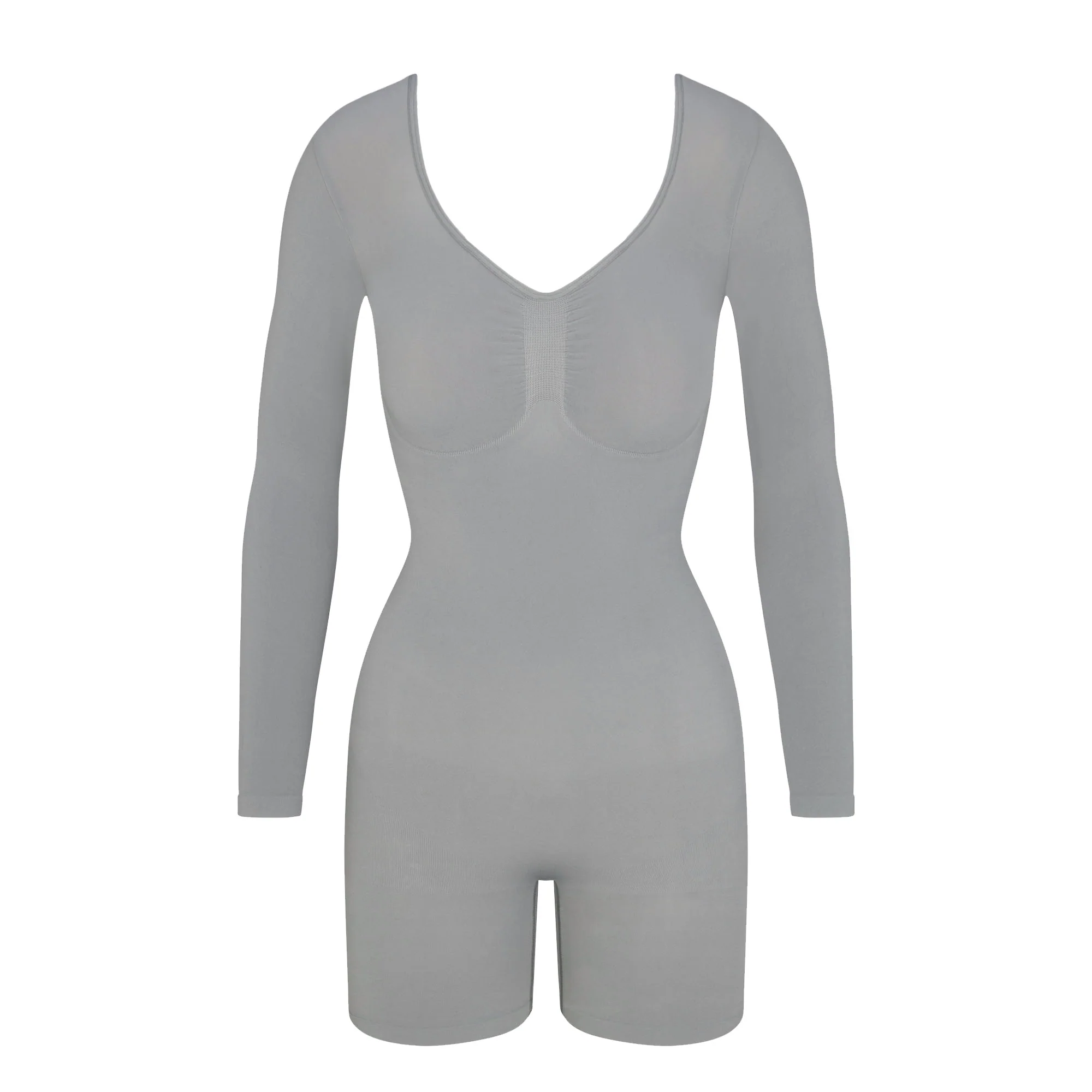 SEAMLESS SCULPT LONG SLEEVE LOW BACK MID THIGH BODYSUIT