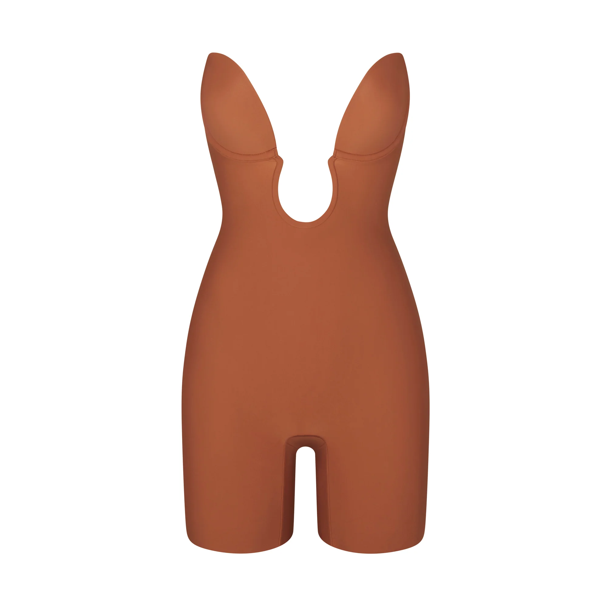 DEEP PLUNGE SHAPEWEAR MID THIGH BODYSUIT