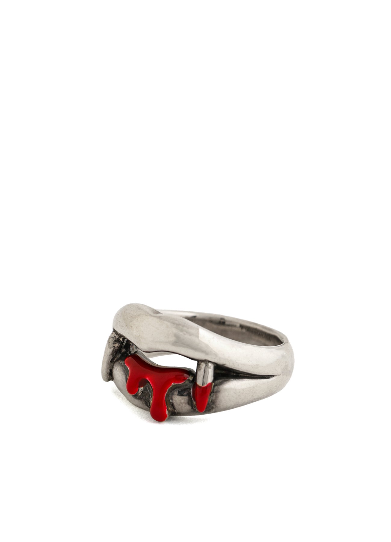 SILVER951 BLOOD RED RING