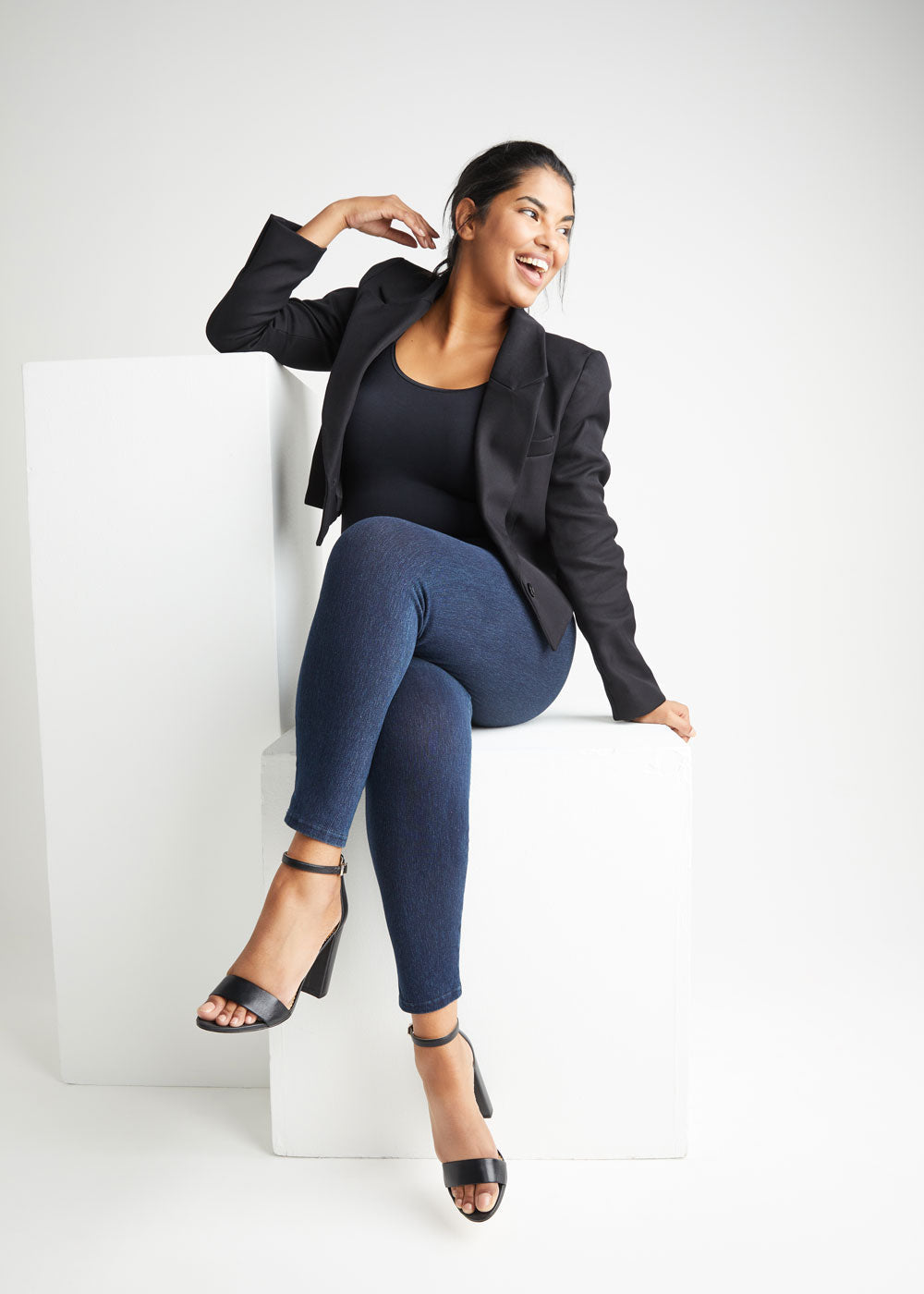 Denim Shaping Legging(True Indigo,XS)