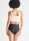 Non-Shaping Bonded Brief w/ Mesh(Black,S)