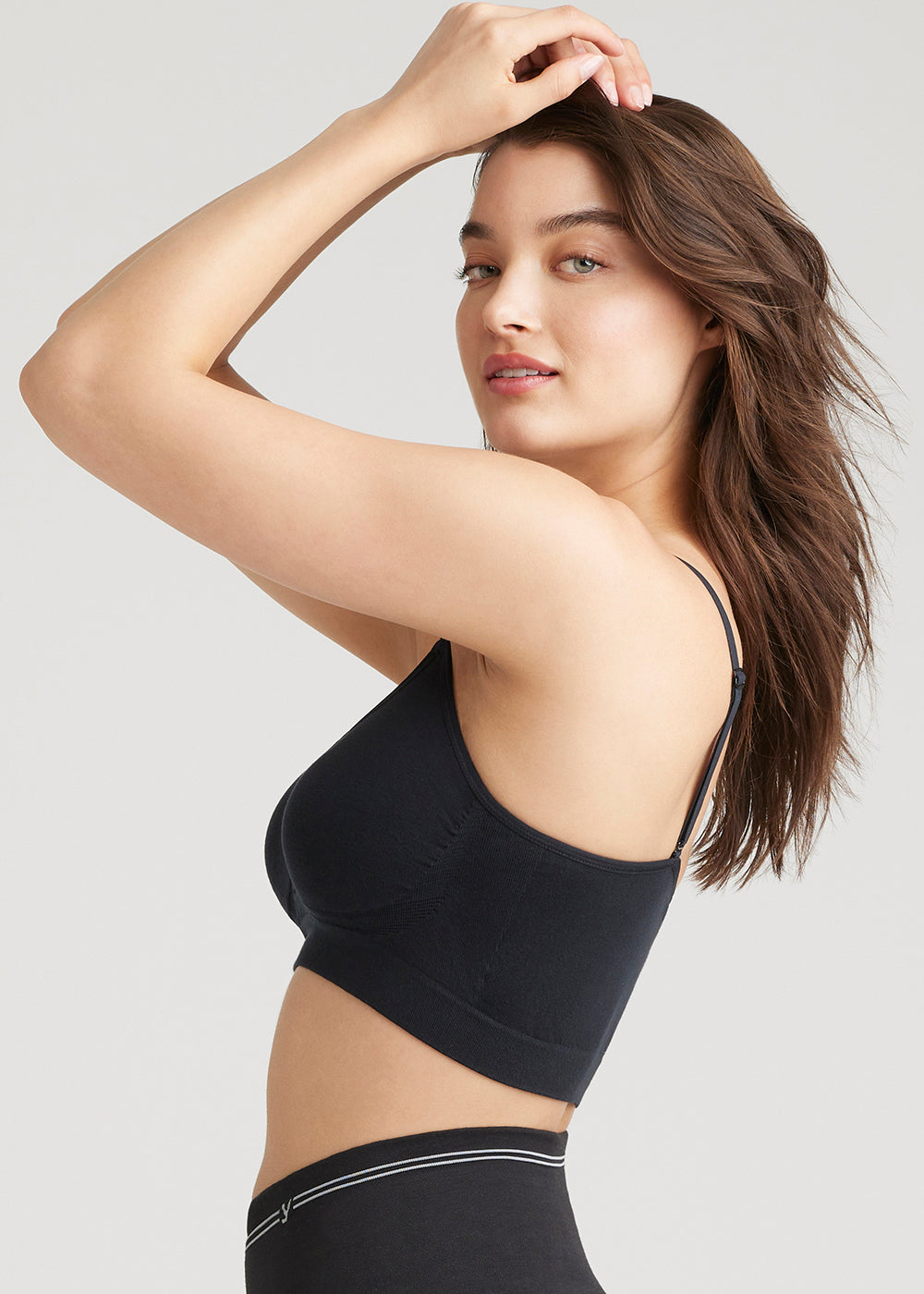 Convertible Scoop Neck Unlined Bralette - Yummie SoftServe™(Black,S/M)