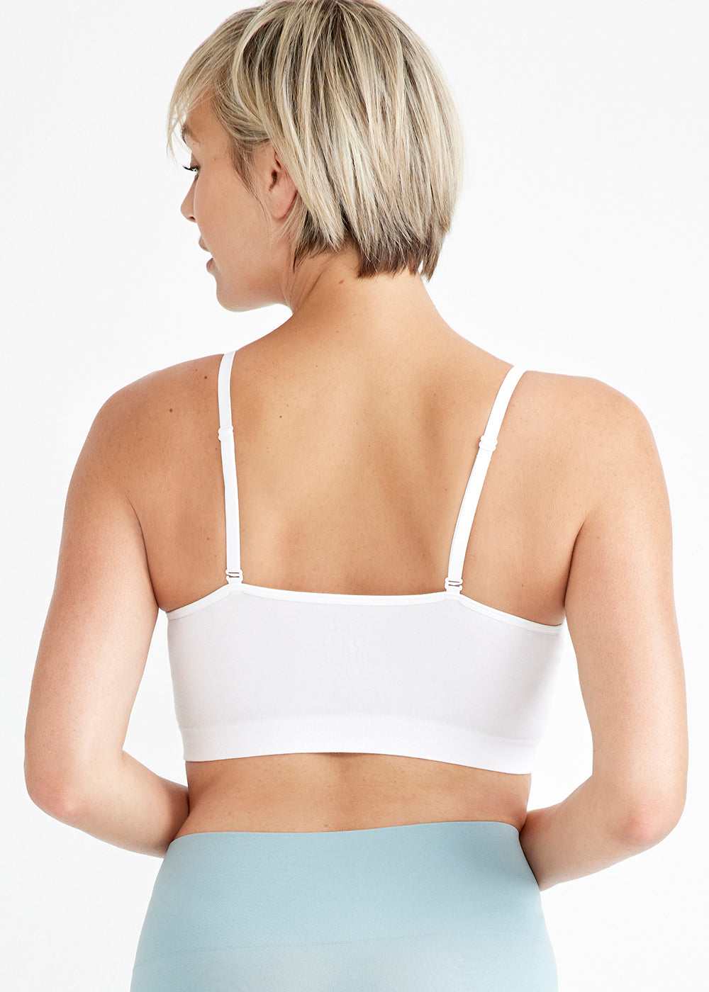 Convertible Scoop Neck Unlined Bralette - Yummie SoftServe™(White,S/M)