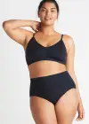 V-Neck Bralette w/ Removable Pads(Black,S/M)