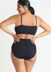 V-Neck Bralette w/ Removable Pads(Black,S/M)