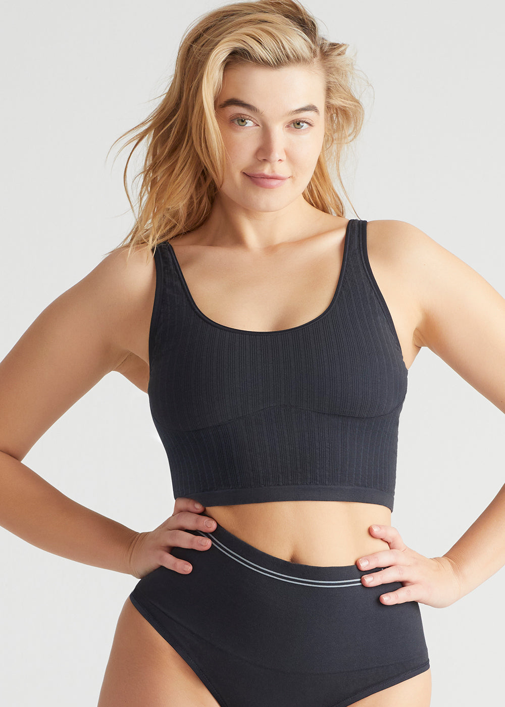 Jules Longline Bra Top(Black,S/M)