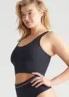 Jules Longline Bra Top(Black,S/M)