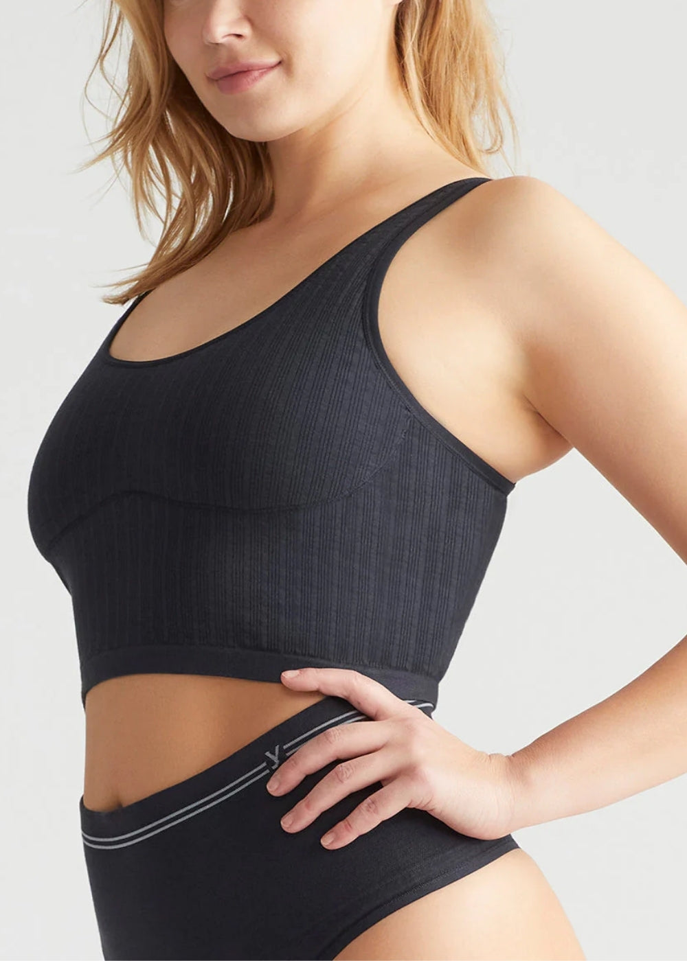 Jules Longline Bra Top(Black,S/M)