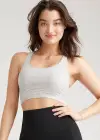 Jules Longline Bra Top(Heather Grey,S/M)