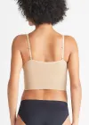 Claudia Longline Bra Top w/ Removable Pads(Almond,S/M)