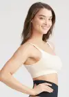 Eva Square Neck Bralette w/ Removable Pads(Nude,S/M)