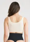 Eva Square Neck Bralette w/ Removable Pads(Nude,S/M)