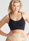 Cadence Comfortably Curved Bra w/ Removable Pads(Black,S/M)