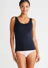 Non-Shaping 2-Way Tank Top(Black,S)