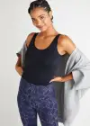 Non-Shaping 2-Way Tank Top(Black,S)