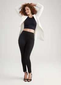 Kelly High-Neck Longline Bra Top(Black,S/M)