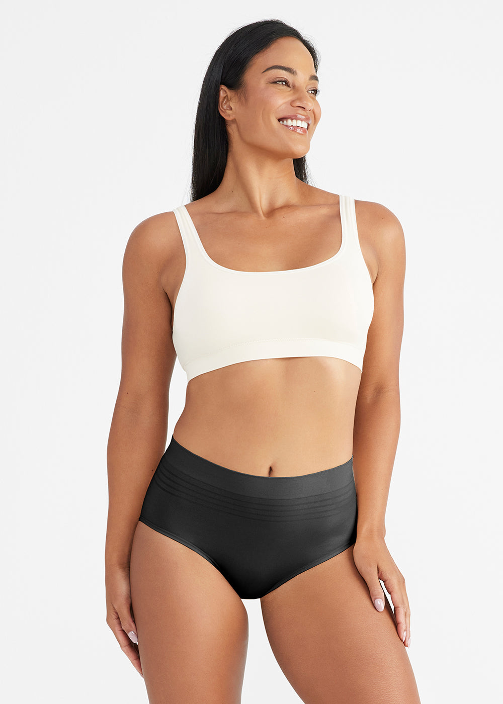 Non-Shaping Retro Brief(Black Shadow Stripe,M)
